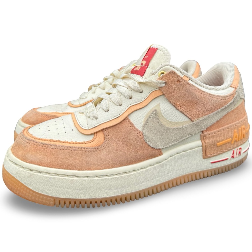 Nike Air Force‎ 1 Shadow Sail Peach Coral Suede DM8157-700 Womens Size 8.5 Shoes